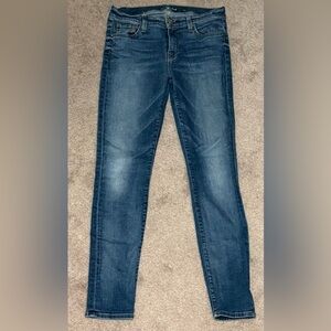 7 For All Mankind Dark Blue Skinny Jeans